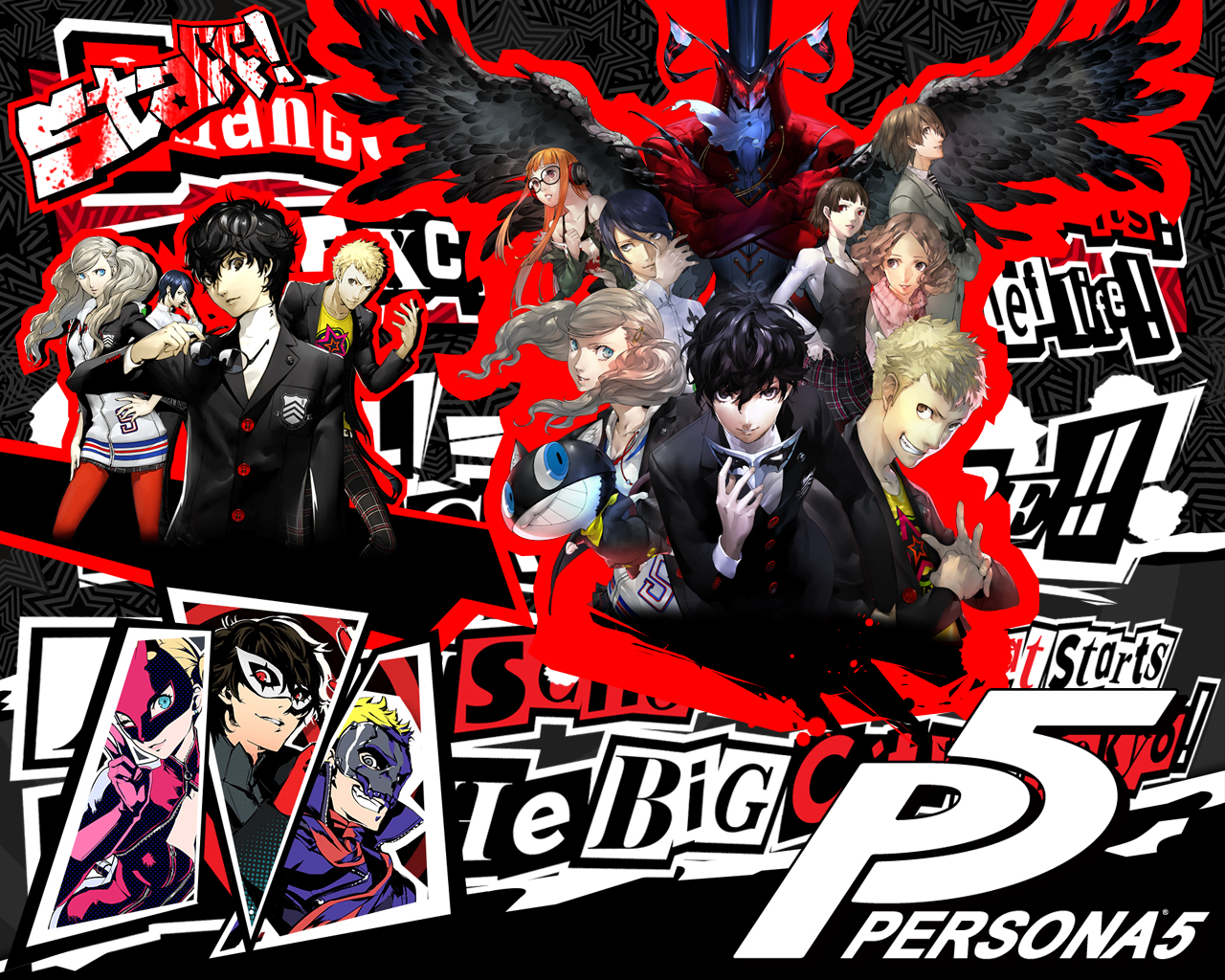 PERSONA 5 - All Characters with P5 Logo - Fan Art by uzijin on DeviantArt