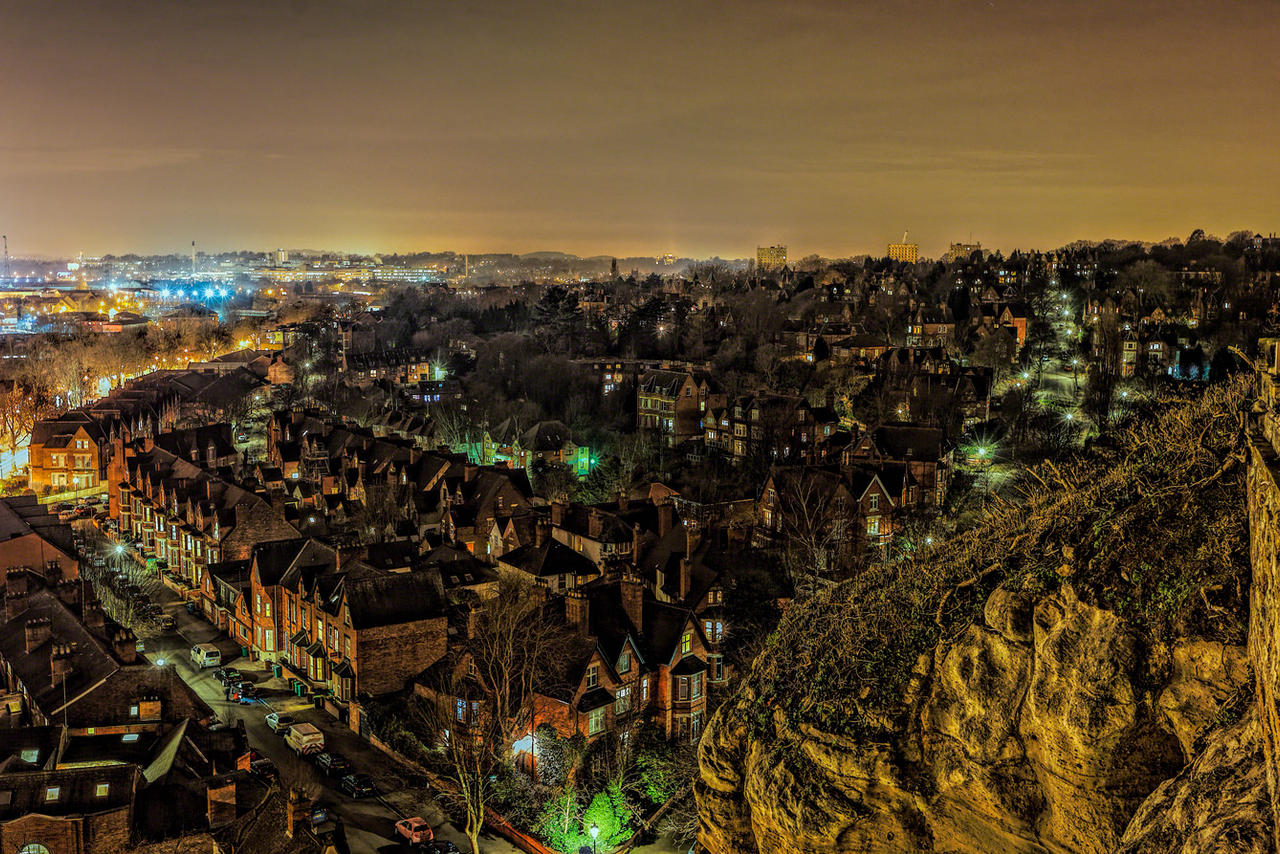 Looking West from Nottingham Castle