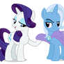 Rarity and Trixie