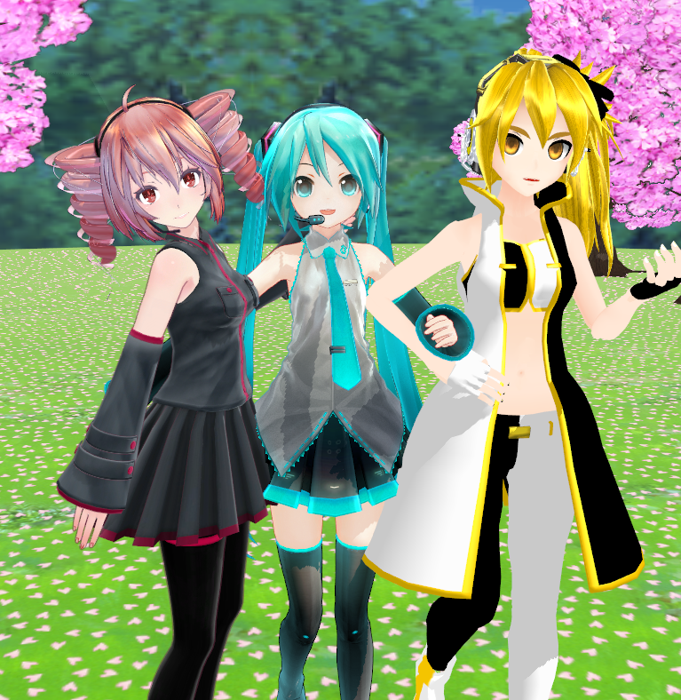 Teto and Miku and Neru