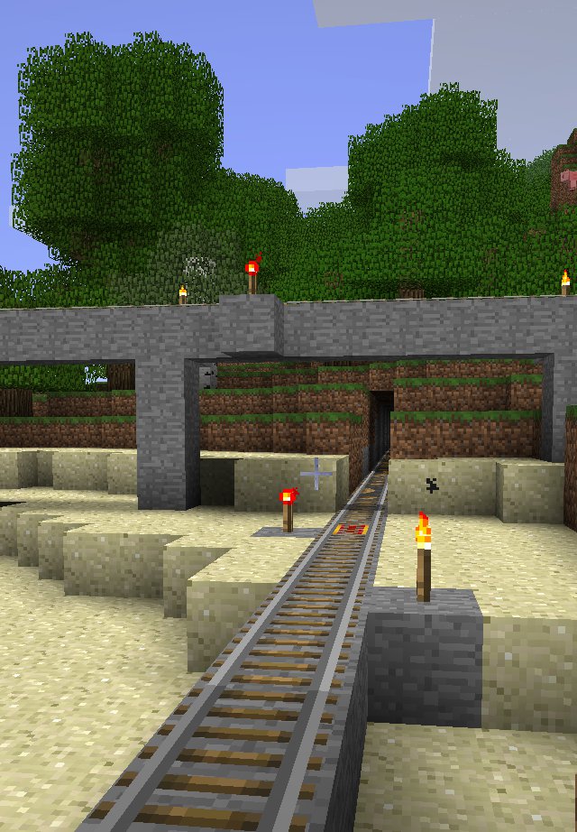 LineRail demo, Minecraft rail