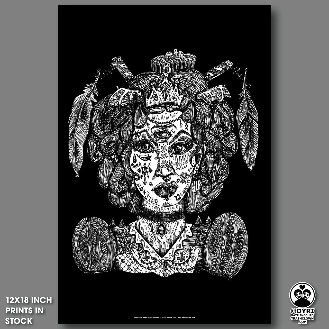 Monster Queen (12x18 Prints Available) by trashclownart on DeviantArt