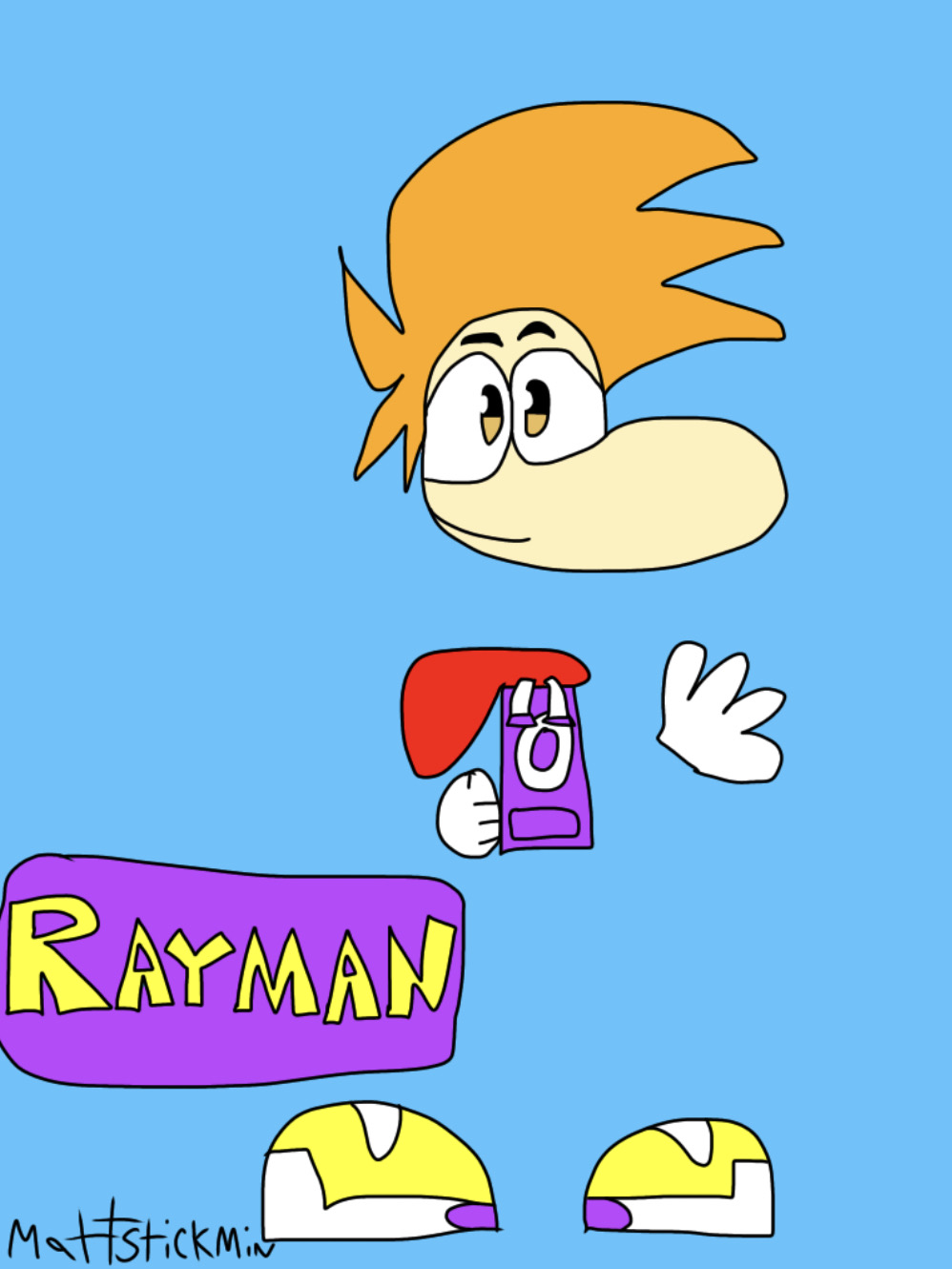 RAYMAN (in my style) by Mattstickmin on DeviantArt