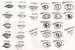 Homestuck Mouths and Eyes