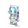Squirtle wearing a Blastoise Hoodie