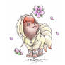 Vulpix wearing a Ninetails Onsie