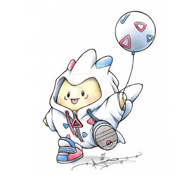 Togepi in a Togekiss onsie