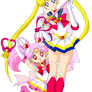 Super Sailor Moon and Super Sailor Chibimoon