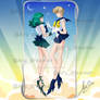 Sailor Uranus and Neptune - Sky Ver. Commission