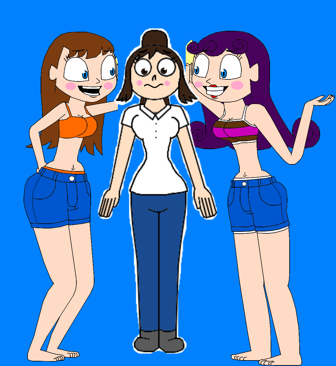 Serena and Diana helping Leslie by Aiai4948 on DeviantArt