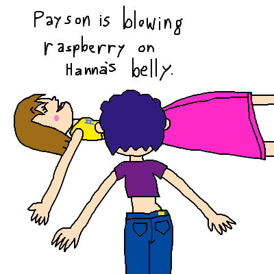 Belly Raspberry Day P-Boy blows a raspberry on H-Girl's belly by Aiai4948 on DeviantArt