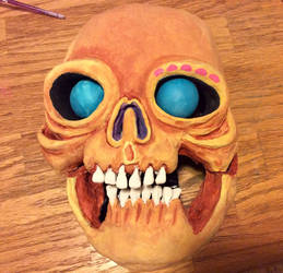 Dia De Los Muertos puppet head.