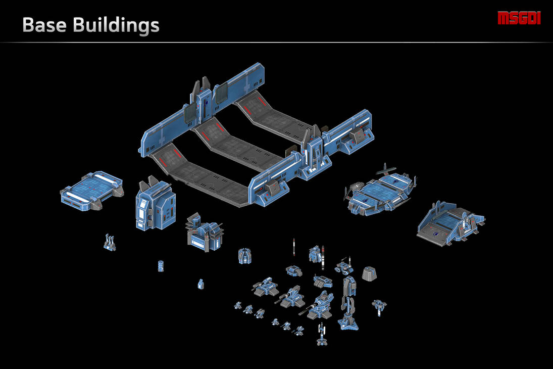 Scifi RTS Series Base Buildings by msgamedevelopment on DeviantArt
