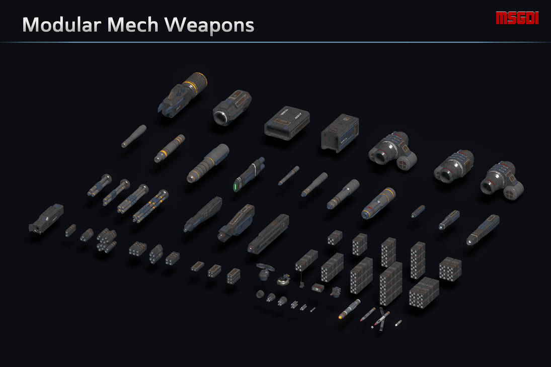 Modular Mech Weapons by msgamedevelopment on DeviantArt