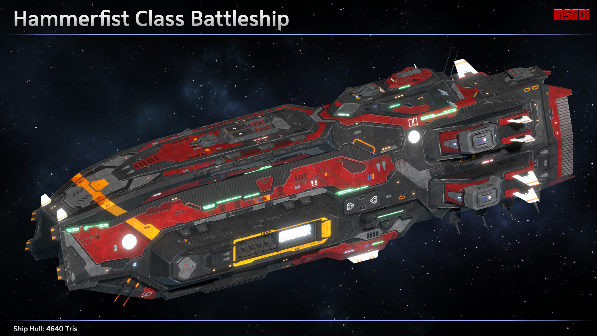 Spaceship Valkyrie Battleship, 3D Space