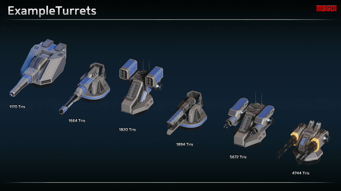 Scifi Modular Turrets by msgamedevelopment on DeviantArt
