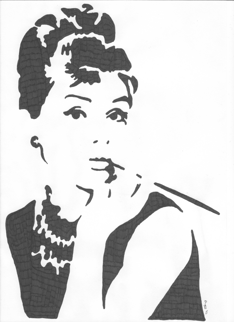 Audrey Hepburn stencil by El-Teo on DeviantArt audrey-hepburn-stencil-by-el-teo-on-deviantart