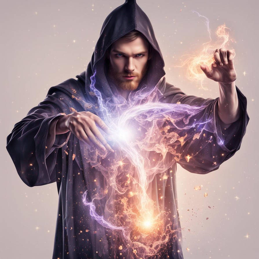 Young Wizard Man Casting Powerful Spell by Jaaski on DeviantArt