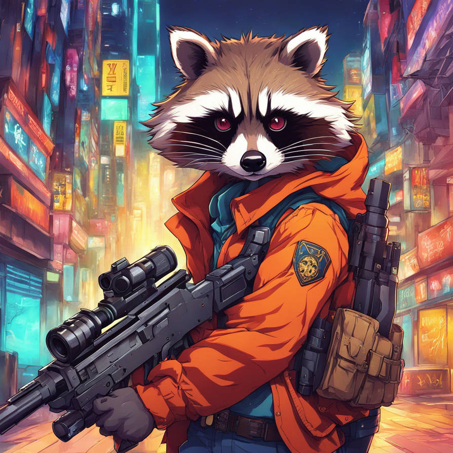 Weaponized Raccoon Raccoon Holding Gun by rusty153rocket on DeviantArt