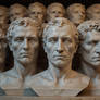 Default 8 heads of Julius Caesar in a sculpture fo