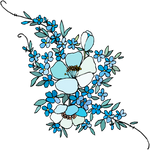Blue flowers by KmyGraphic