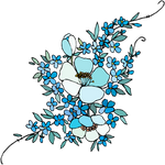 Blue flowers by KmyGraphic