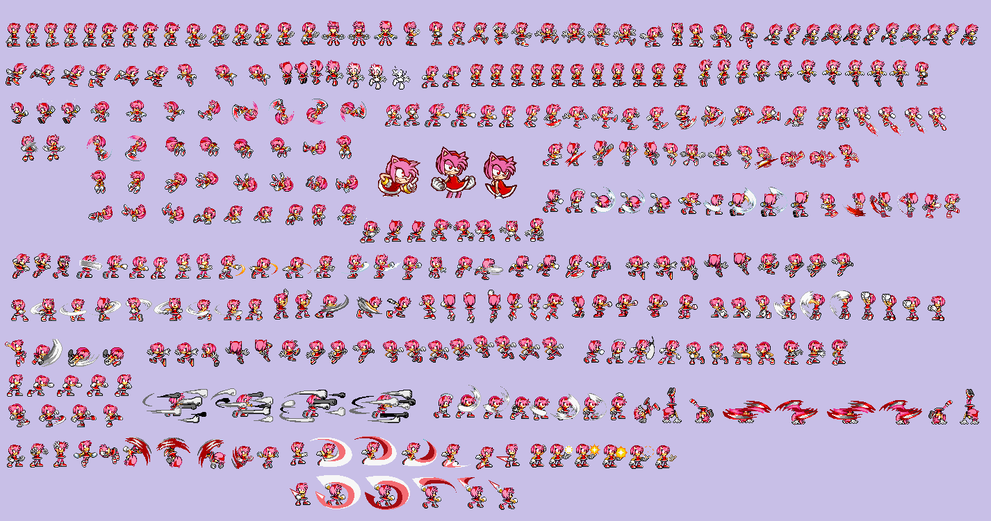 Amy Rose Sprites by Leo87sonic on DeviantArt