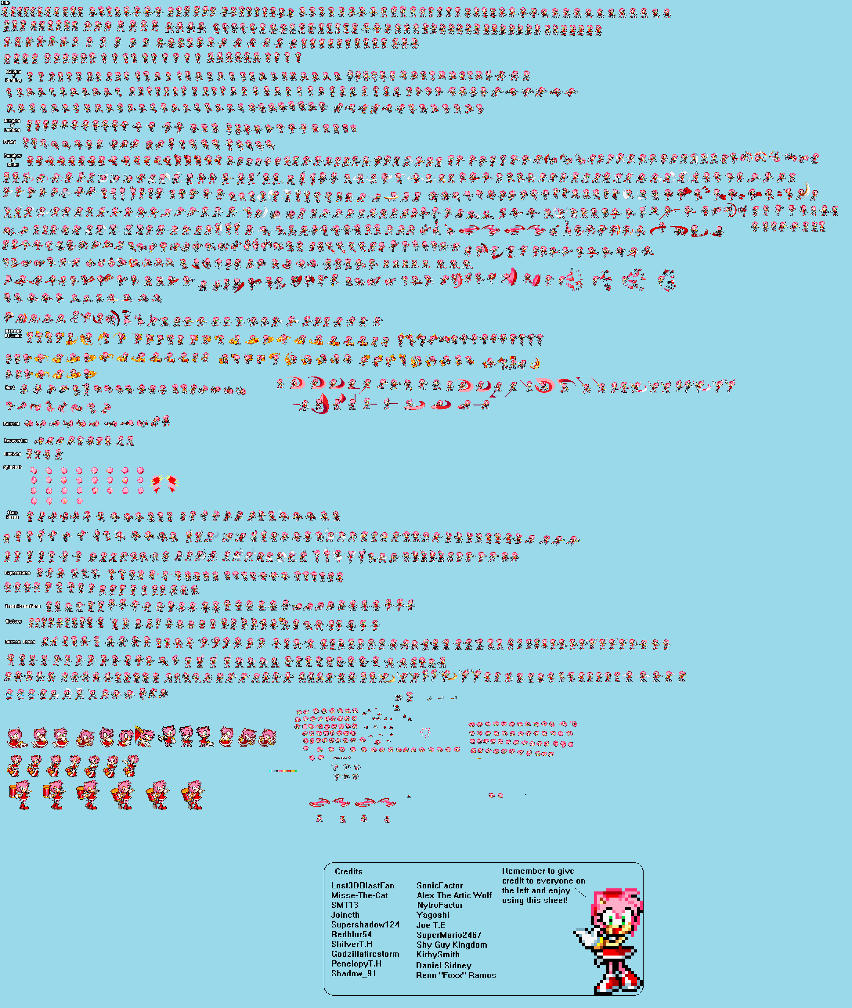 Amy Rose Sprite Sheet 2025 By Misse the cat On DeviantArt amy-rose-sprite-sheet-2025-by-misse-the-cat-on-deviantart
