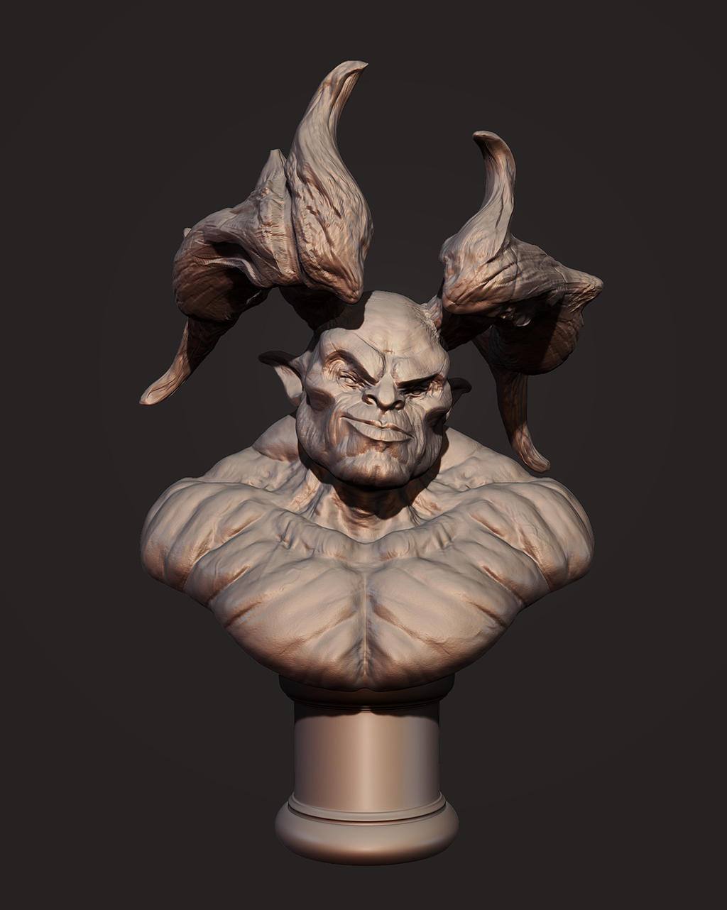 Demon Head Bust