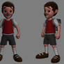 Kid Hero low poly wireframe