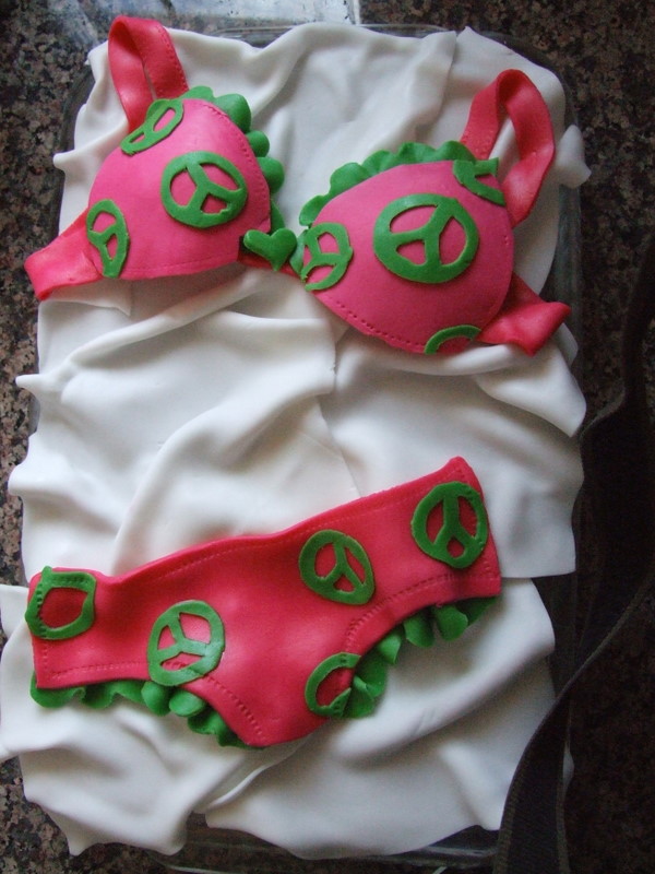 Peace bra and panty cake by kreativekortney on DeviantArt