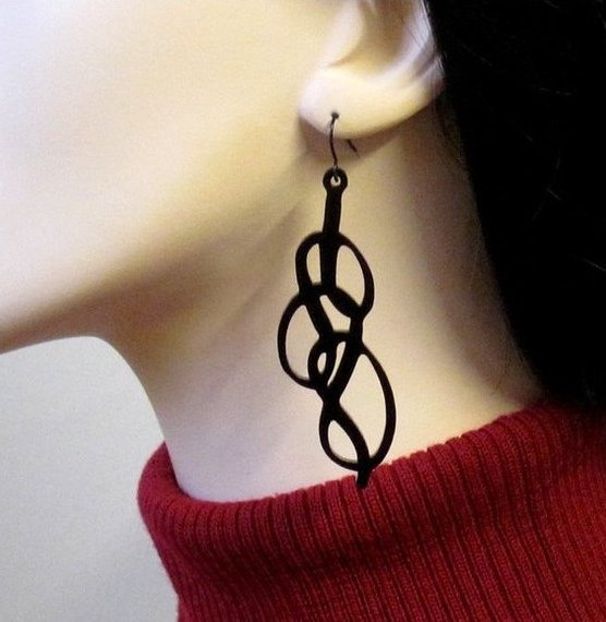 Swirl abstract ornament earrings