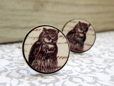 Owl Mens Cufflinks