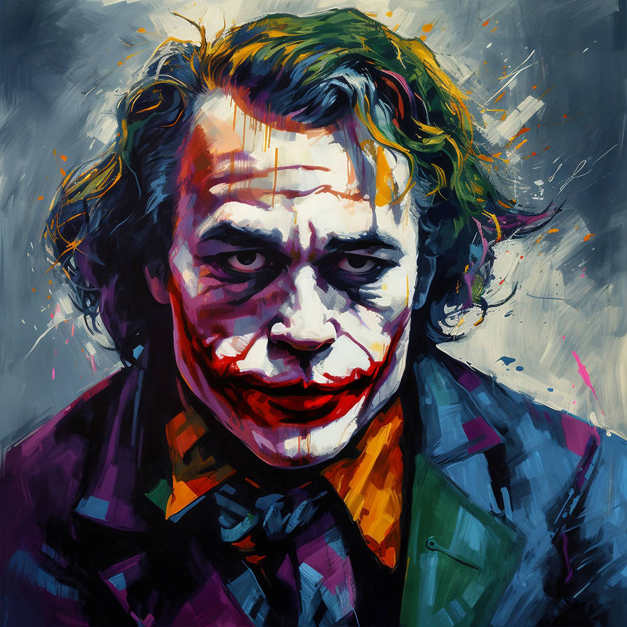 Joker Heath Ledger Painting by ArtisticLeap on DeviantArt