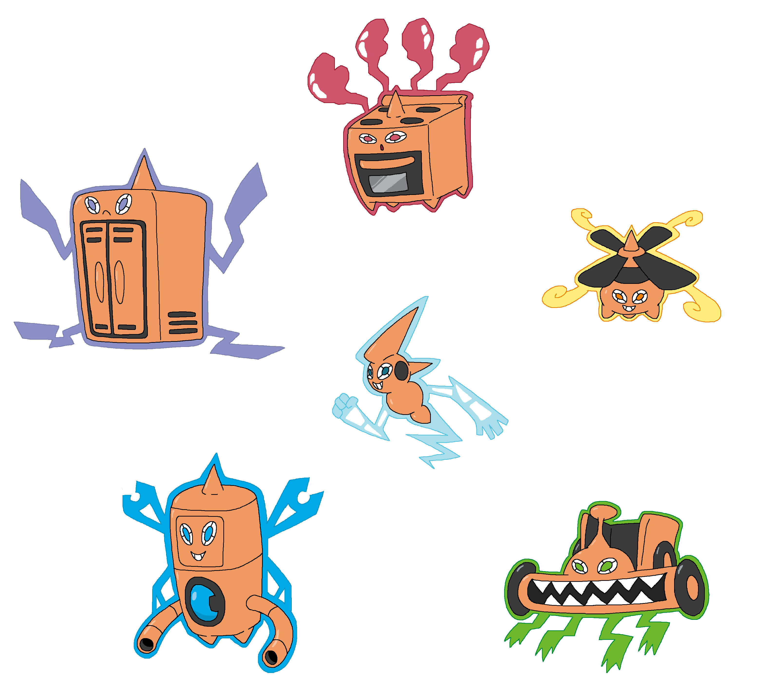 Rotom has six different forms. 