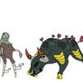 Creature doodles: the 4 horsemen... minus the men