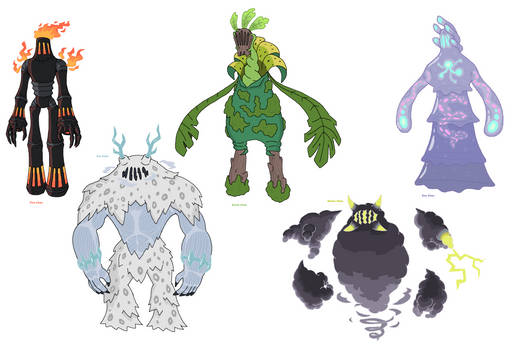 Creature doodles: titans
