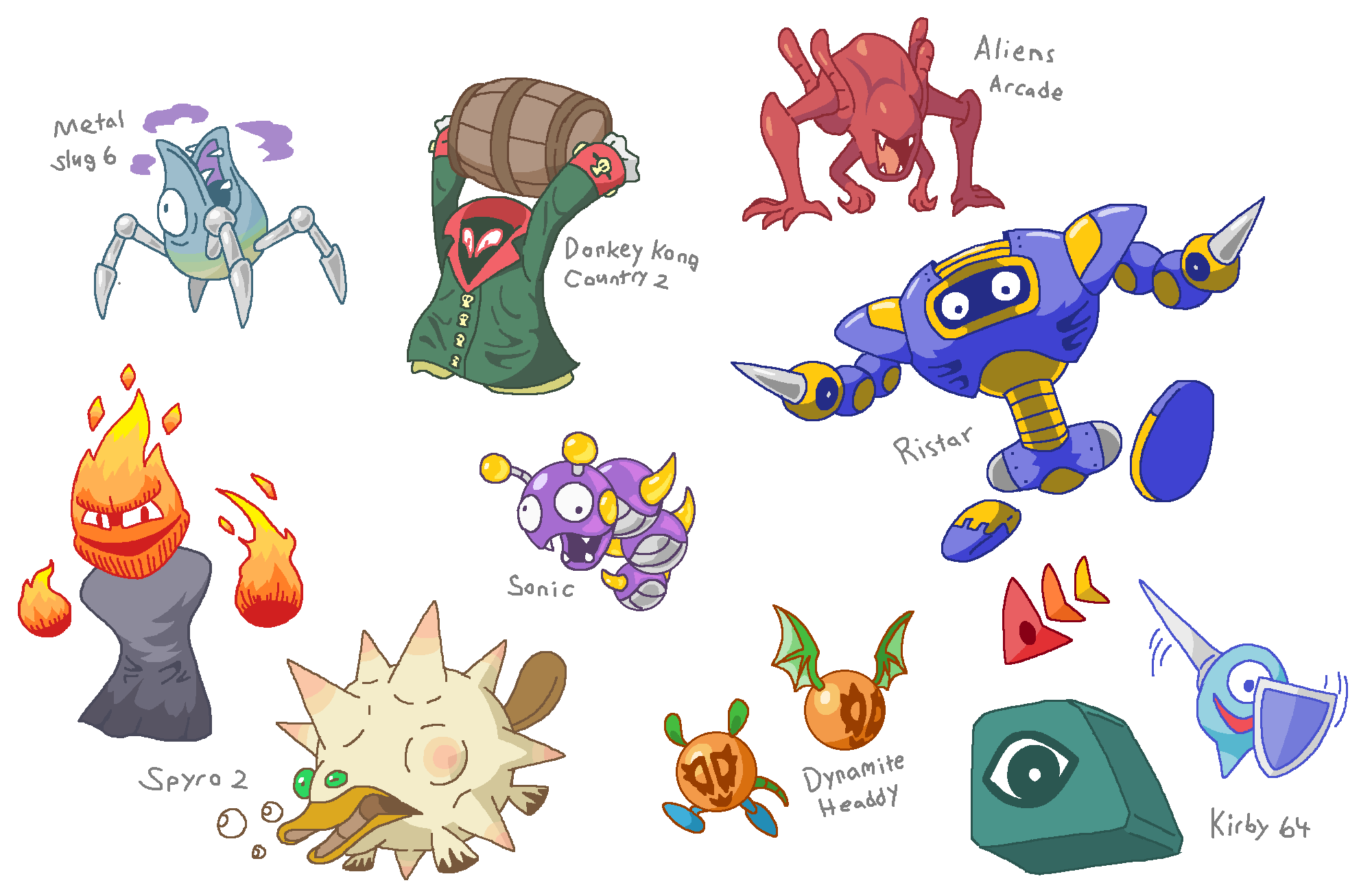 Random Enemy Random enemy doodles by JWNutz on DeviantArt