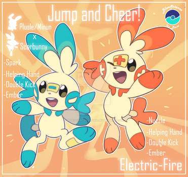 Plusle X Scorbunny and Minun X Scorbunny Custom