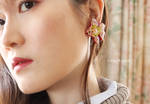 Pierced earrings Beads Spangles goldfish by demetyoubi