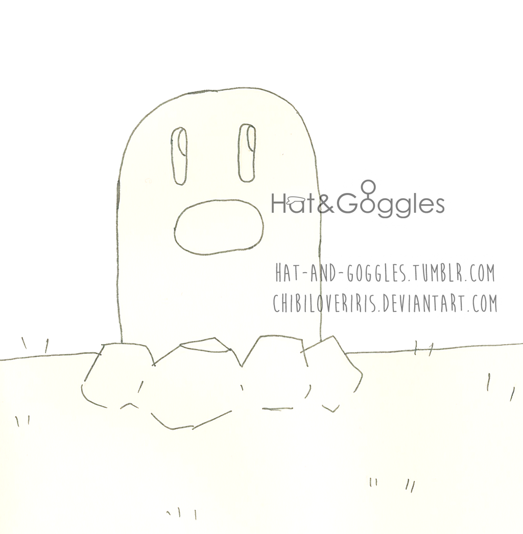 Line Drawing Diglet DailyDrawing #51 Diglett by hat-and-goggles on DeviantArt