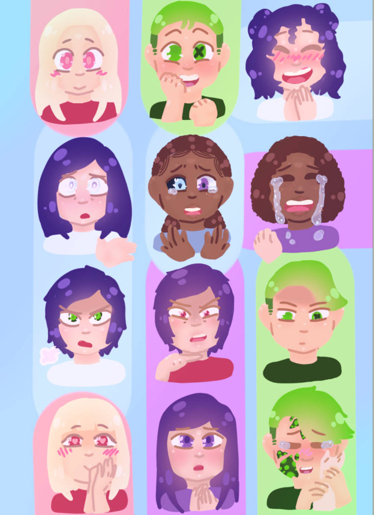 Expression sheet by Noave543 on DeviantArt