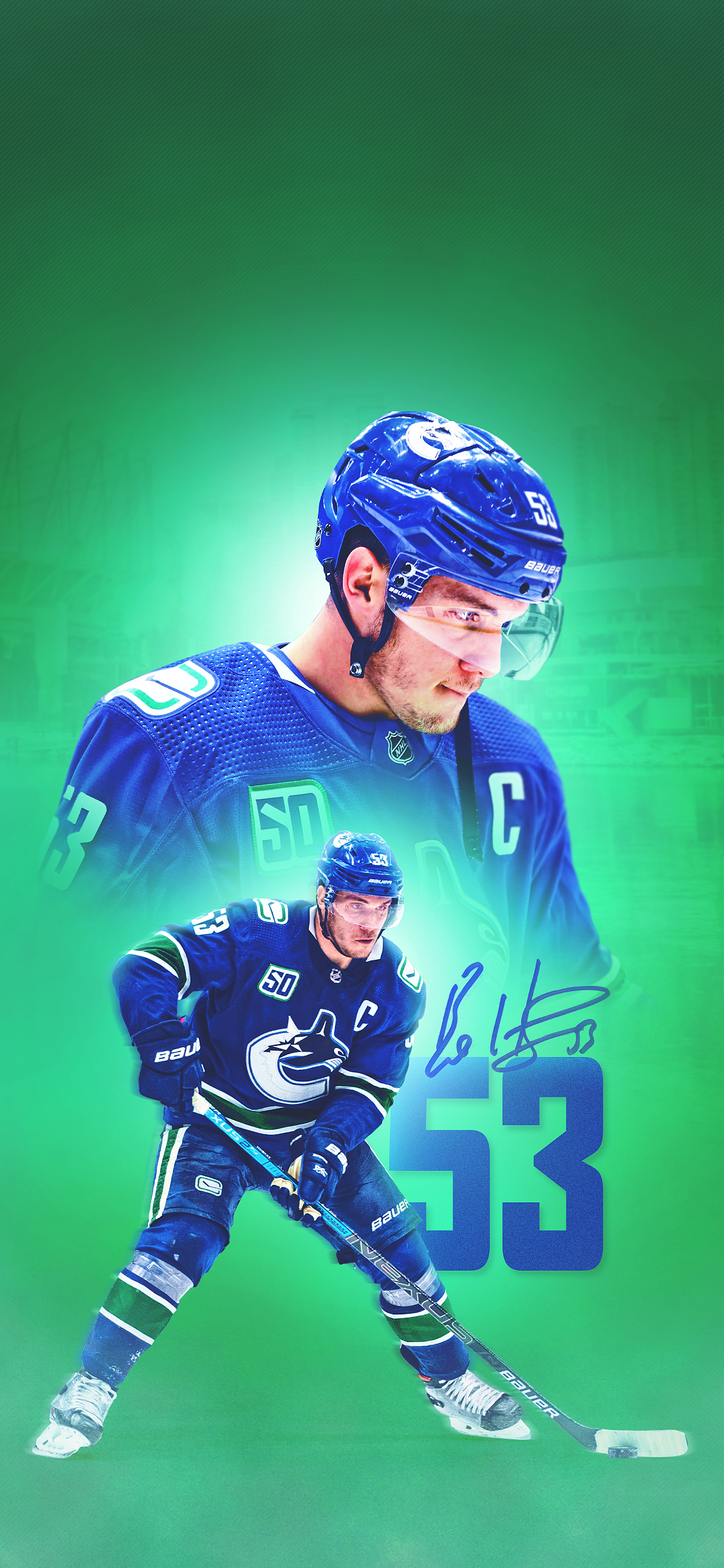 53 Bo Horvat (Vancouver Canucks) iPhone X/XS/XR Wallpaper…