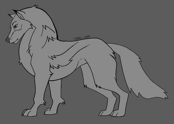 P2U Wolf Lineart PSD