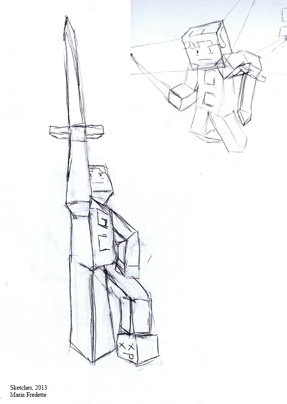 Minecraft Sketches by MariaFredette on DeviantArt