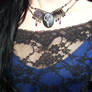 Victorian raven necklace