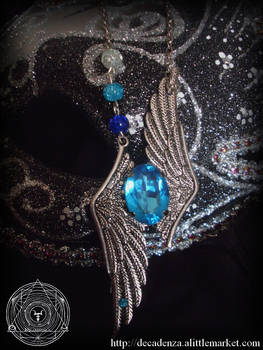 new collection winged gothic necklace ATIXIA