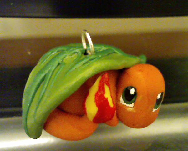 Charmander Charm - Under Leaf