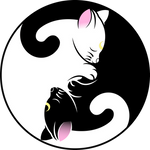 Luna and Artemis Yin Yang Symbol by SayurixSama