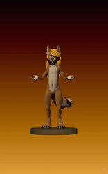 Eryk the blonde dingo. [turnable 3d model]